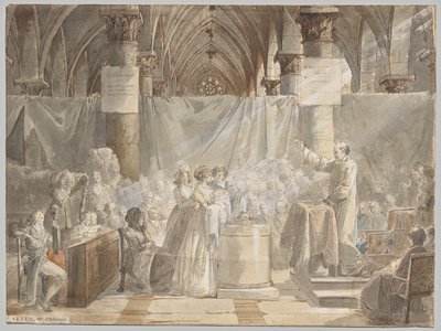 Un bautizo en la Francia revolucionaria de Jean Baptiste Mallet