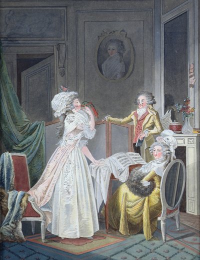 Besando al periquito de Jean Baptiste Mallet