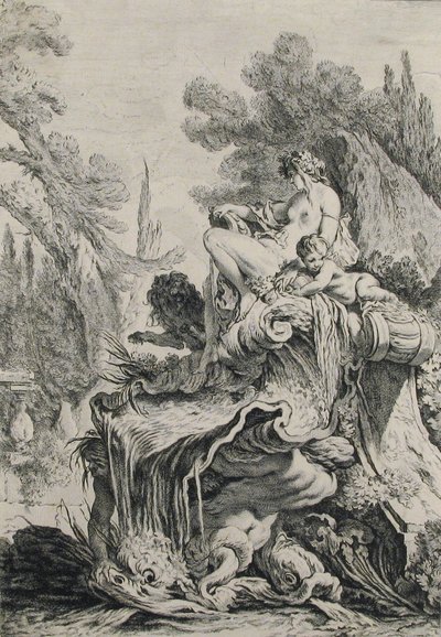 Fuente con una Náyade Sentada en una Concha de Jean Baptiste Marie Pierre