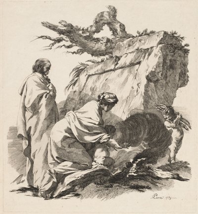 Descanso en la huida a Egipto de Jean Baptiste Marie Pierre