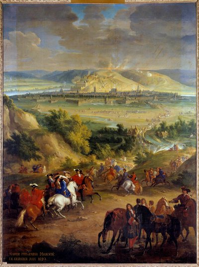 El sitio de Namur en Bélgica en junio de 1692 por el rey Luis XIV de Jean Baptiste Martin