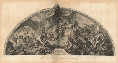 Alianza de Alemania y España con Holanda 1672, Centro de la Galería junto al Salón de la Guerra [pl. 31] de Jean Baptiste Masse