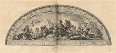 España, Centro del Salón de la Guerra frente a la Galería [pl. 38] de Jean Baptiste Masse