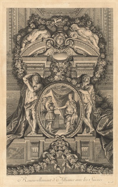 Renovación de la Alianza con los Suizos 1663 [pl. 18] de Jean Baptiste Masse