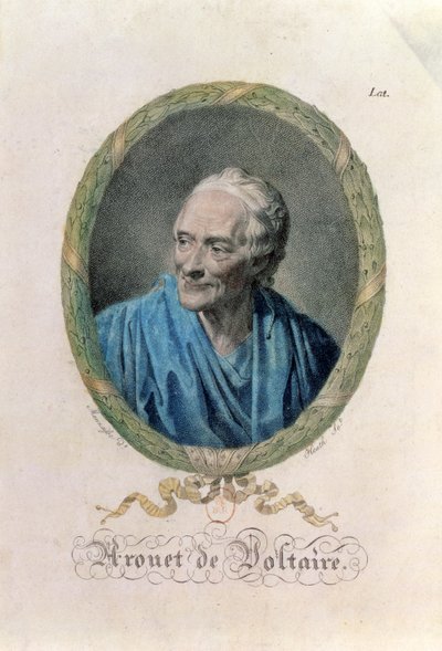 François Marie Arouet de Voltaire (1694-1778) grabado por James Heath (1757-1834) de Jean Baptiste Mauzaisse