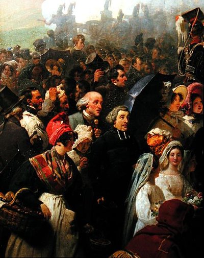 Rey Luis Felipe (1773-1850) visitando el antiguo campo de batalla de Valmy, 8 de junio de 1831 (detalle) de Jean Baptiste Mauzaisse
