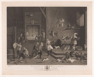 Escena de cocina con chimenea. Teniers
