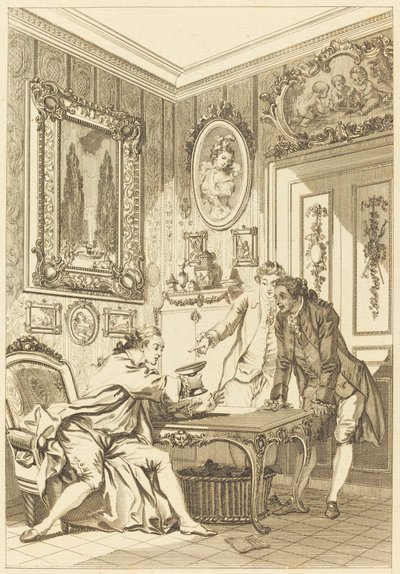 La copa encantada de Jean Baptiste Michel Dupreel after Jean Honoré Fragonard