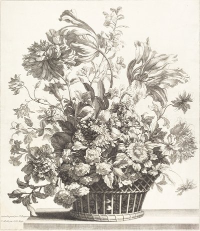 Una Cesta de Flores de Primavera de Jean Baptiste Monnoyer