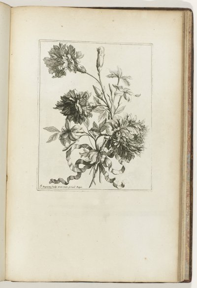 ramo encuadernado Les Petits Bouquets (título de la serie) de Jean Baptiste Monnoyer