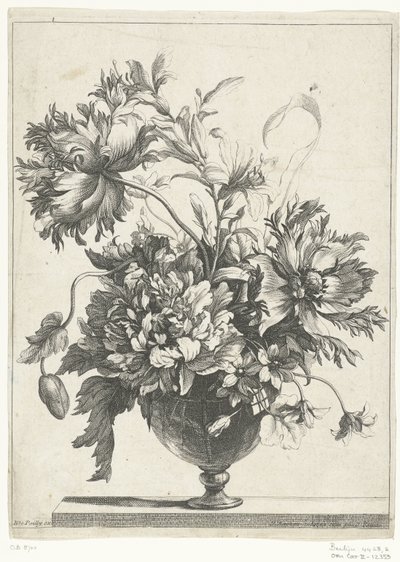 Florero de cristal con flores Jarrones con flores (título de la serie) de Jean Baptiste Monnoyer