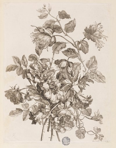 Placa de "Le Livre de toutes sortes de fleurs d