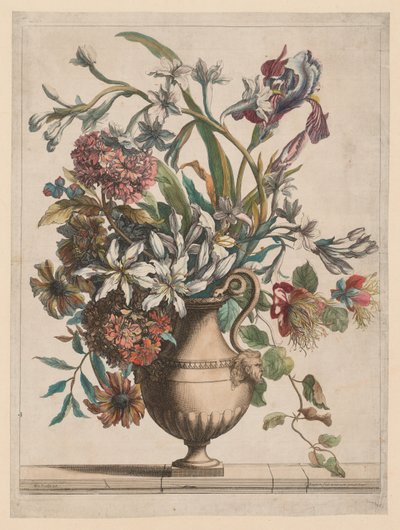Liure de Toutes Sortes de fleurs daprès nature: Jarrón de Flores de Jean Baptiste Monnoyer I