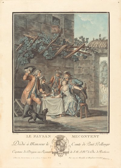 Le paysan mecontent de Jean Baptiste Morret after Antoine Borel