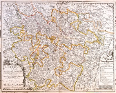 Francia (Región: Champaña-Ardenas, Lorena, Alsacia, Franco Condado), Alemania (Estado: Renania-Palatinado, Sarre) de Jean-Baptiste Nolin