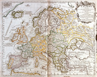 Mapa de Europa de Jean Baptiste Nolin