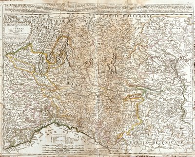 Mapa de Lombardía (Italia) de Jean Baptiste Nolin