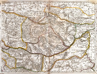 Mapa de la Valaquia Morava (República Checa) de Jean Baptiste Nolin