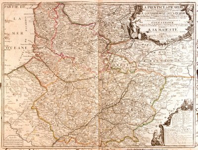 Mapa de Picardía (Francia) de Jean Baptiste Nolin