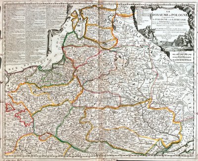 Mapa de Polonia y Lituania (Grabado) de Jean Baptiste Nolin