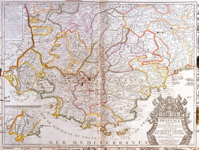 Mapa de Provenza (Francia) de Jean Baptiste Nolin