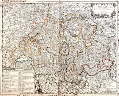 Mapa de Suiza de Jean Baptiste Nolin