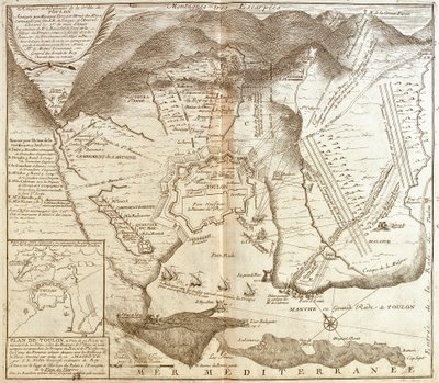 Mapa de Toulon (Francia) de Jean Baptiste Nolin
