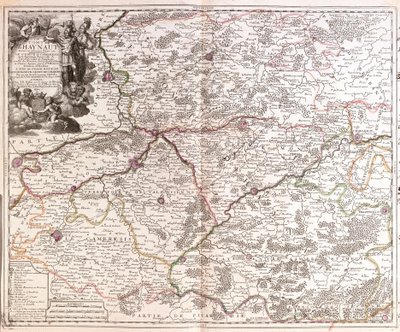 Mapa del Condado de Hainaut (Bélgica) de Jean Baptiste Nolin