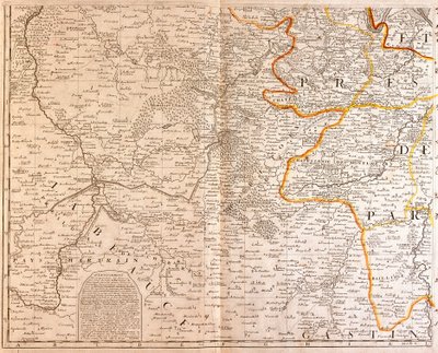 Mapa del suroeste de Île de France de Jean Baptiste Nolin