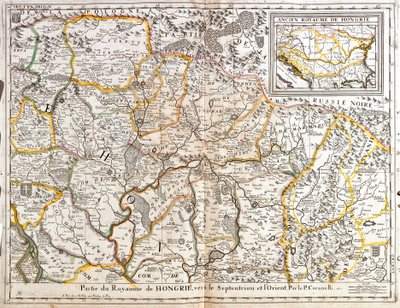 Mapa de la parte nororiental del Reino de Hungría de Jean Baptiste Nolin
