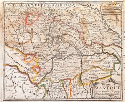 Mapa de la provincia de Mantova (Italia) de Jean Baptiste Nolin