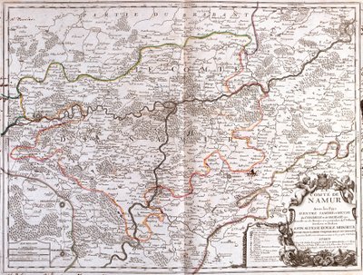 Mapa de la provincia de Namur (Bélgica) de Jean Baptiste Nolin