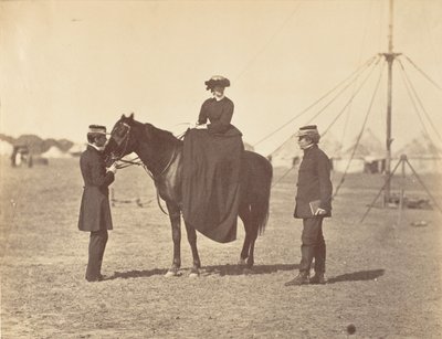 [Lady Canning en su árabe negro y Lord Clyde, Comandante en Jefe] de Jean Baptiste Oscar Mallitte