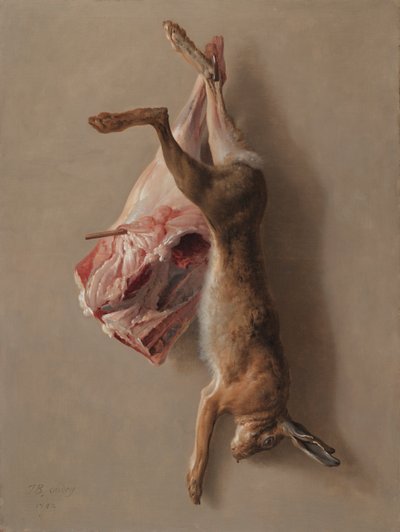 A Hare and a Leg of Lamb de Jean Baptiste Oudry