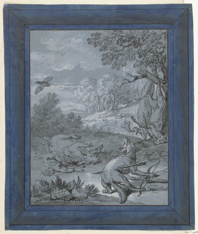 El lobo y el cazador / Le Loup et le Chasseur
Ilustraciones para fábulas de Jean de la Fontaine (título de la serie) de Jean Baptiste Oudry