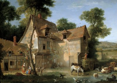 Detalle de la granja de Jean Baptiste Oudry