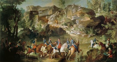 Caza en el bosque de Fontainebleau en Franchard de Jean Baptiste Oudry