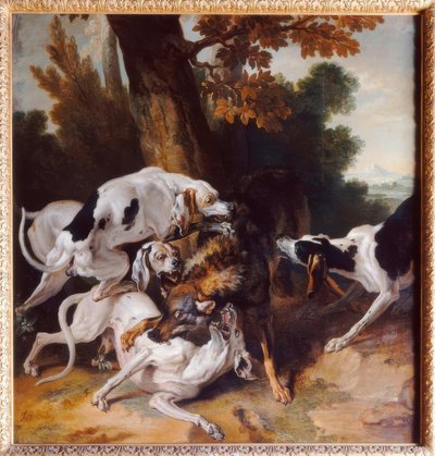 J.-B.Oudry, La caza del lobo (Wolfsjagd) de Jean Baptiste Oudry