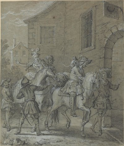 La Llegada del Operador en la Posada de Jean Baptiste Oudry