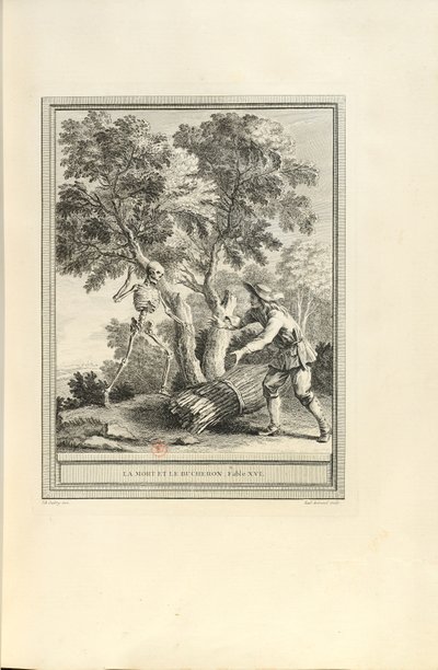La muerte y el leñador, 1755 de Jean Baptiste Oudry