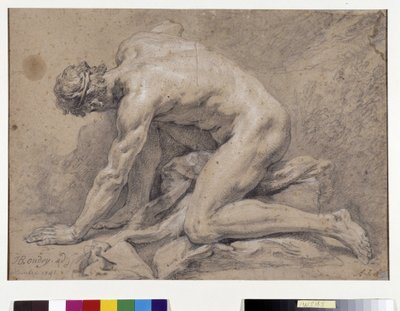 Estudio de hombre de Jean Baptiste Oudry