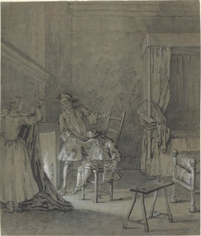 Ragotin embriagado por La Rancune de Jean Baptiste Oudry