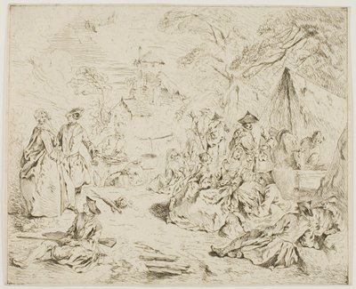 Tropas descansando de Jean Baptiste Pater