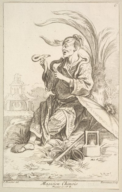 Mago chino, 1738-45 de Jean Baptiste Perronneau