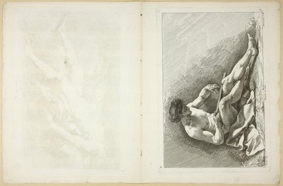 Figura (recto y verso), del Segundo libro de figuras de Academias grabadas en parte por los Profesores de la Academia Real de Jean Baptiste Perronneau
