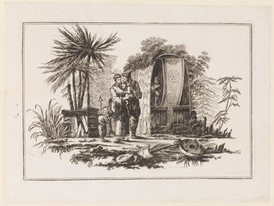 Una familia, de "Nouveau Cahier de Six Feuilles De Différents Sujets Chinois Historiés" de Jean Baptiste Pillement