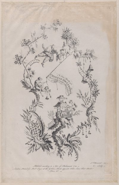 Un Nuevo Libro de Adornos Chinos. Inventado y Grabado por J. Pillement, 1755 de Jean Baptiste Pillement