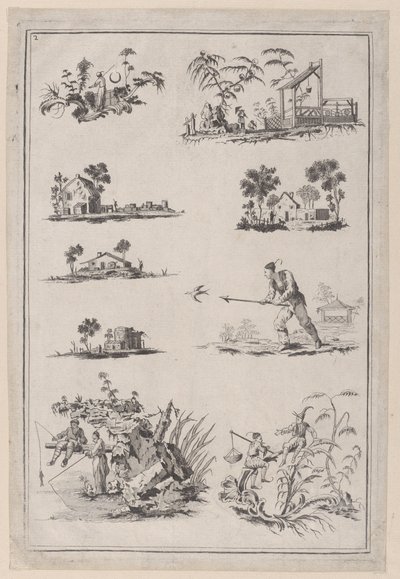 Ornamentos de Chinoiserie, ca. 1760-85 de Jean Baptiste Pillement