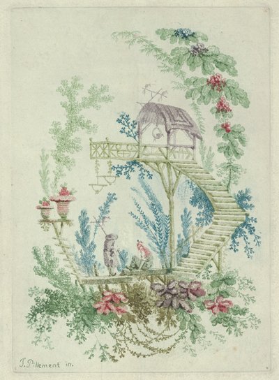 Chinoiserie de Nouvelle Suite de Cahiers de Dessins Chinois, 1790-99 de Jean Baptiste Pillement