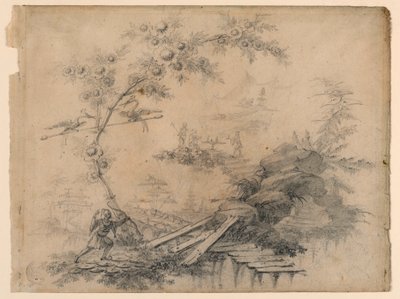 Dibujo, Fantasía Chinoiserie, ca. 1780 de Jean Baptiste Pillement